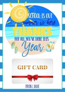 School Gift Card Holder Teacher Schools Out I+O Beach: School Gift Card Holder Teacher Schools Out I+O Beach
