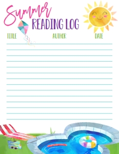 Summer Reading Log: Summer Reading Log