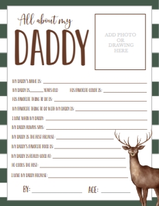 Father's Day Deer About My YOUR OWN NAME: Father's Day Deer About My Daddy