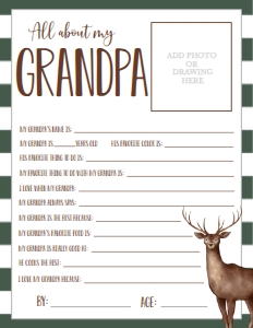 Father's Day Deer About My Grandpa: Father's Day Deer About My Daddy
