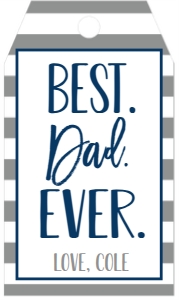Favor Tag Father's Day Best Dad Ever Grey: Favor Tag Father's Day Best Dad Ever Grey
