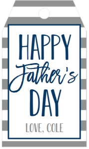 Favor Tag Father's Day Grey design preview