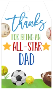 Favor Tag Father's Day All-Star: Favor Tag Father's Day All-Star