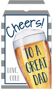 Favor Tag Father's Day Cheers 2: Favor Tag Father's Day Cheers 2