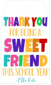 School Sweet Friend Year Favor Tag: School Sweet Friend Year Favor Tag