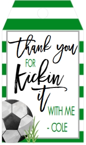 Birthday Soccer Favor Tag: Birthday Soccer Favor Tag