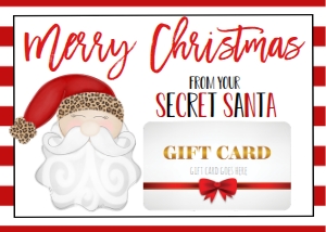 School Christmas Santa Gift Card: School Christmas Santa Gift Card