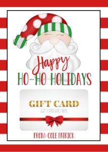 Christmas Santa Holidays Gift Card: Christmas Santa Holidays Gift Card