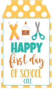 Back to School Tag First Day Pencil design preview