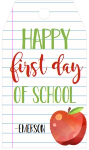 Back to School Tag First Day Apple Notebook: Back to School Tag First Day Apple Notebook