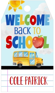 Back to School Tag Welcome Back Bus design preview