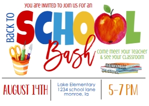 Back to School Bash Invite: Back to School Bash Invite