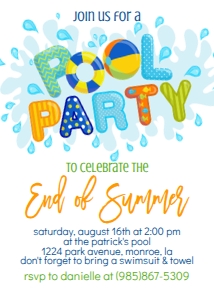 Back to School Pool Party Blue: Back to School Pool Party Blue