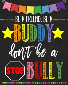 School Classroom Sign Buddy Bully design preview