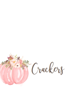 Floral Pink Pumpkin Food Tent: Baby Shower Floral Pink Pumpkin