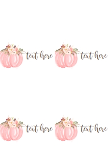 Food Tent Floral Pink Pumpkin Full Page: Baby Shower Floral Pink Pumpkin