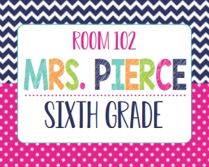 School Classroom Sign Chevron/Dot design preview