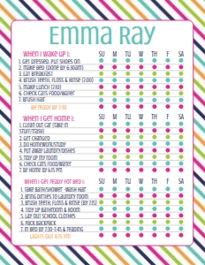 Chore Chart Stripe: Chore Chart Stripe