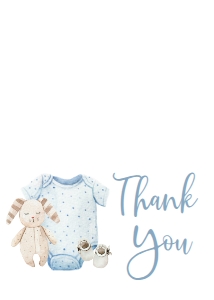 Baby Shower Onsesie Blue Thank You: Baby Shower Baby Boy Onesie