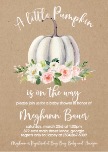Baby Shower Pumpkin Pink Floral Rose: BS Pumpkin Pink Floral Rose