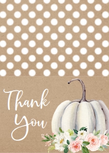 BS Pumpkin Pink Floral Rose Thank You: BS Pumpkin Pink Floral Rose