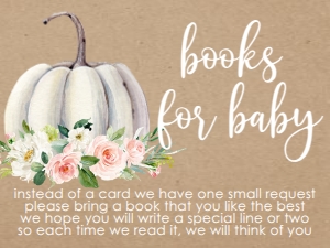 BS Pumpkin Pink Floral Rose Book Card: BS Pumpkin Pink Floral Rose