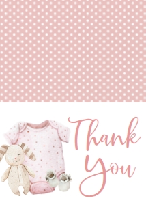 BS Onesie Pink Thank You: Baby Shower Baby Girl Onesie Version B Border