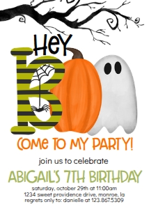 Halloween Hey Boo Birthday: Halloween Hey Boo Birthday