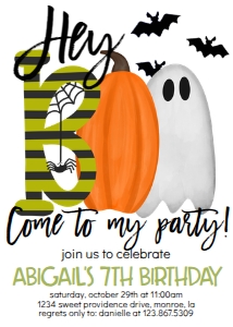 Halloween Hey Boo Ghost Bats Birthday: Halloween Hey Boo Ghost Bats Birthday