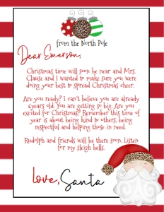 Christmas Santa Letter Ornaments: Christmas Santa Letter Ornaments