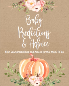 BSS Pumpkin Baby Greenery Kraft Advice Sign: BSS Pumpkin Baby Greenery Kraft Momosa Bar Sign
