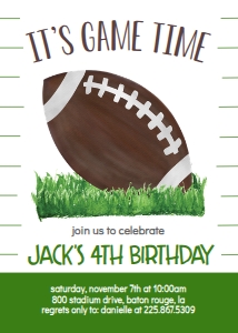 Birthday Football Game Time: Birthday Football Game Time