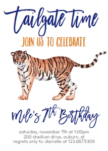 Birthday Tailgate Tiger AU: Birthday Tailgate Tiger AU