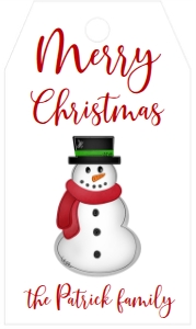 Christmas Favor Tag Snowman Family: Christmas Favor Tag Snowman Family