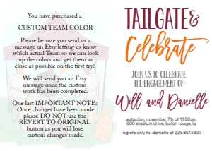 Football Tailgate and Celebrate Custom Colors: Football Tailgate and Celebrate Purple and Gold