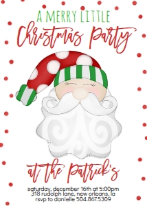 Christmas Party Santa Invitation: Christmas Party Santa Invitation