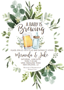 Baby Shower Baby Is Brewing Beer Greenery AB: Baby Shower Baby Is Brewing Beer Greenery AB