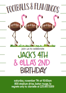 Birthday Footballs & Flamingos: Birthday Footballs & Flamingos
