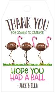 Birthday Football Flamingo Tag: Birthday Footballs & Flamingos