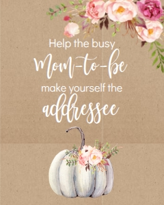 BSS Romantic Floral Pumpkin Addressee Sign: BSS Romantic Boho Floral Welcome Sign 8x10