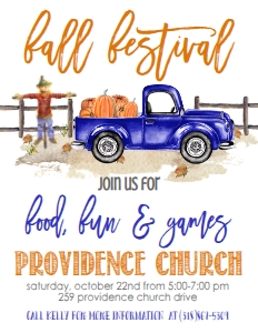 Blue Truck Pumpkin Fall Festival Flyer: Blue Truck Pumpkin Fall Festival