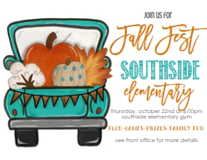 Cotton Aqua Truck Fall Fest Flyer: Cotton Aqua Truck Fall Fest