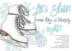 Birthday Ice Skate eight blue: Birthday Ice Skate eight blue