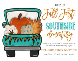 Cotton Aqua Truck Fall Fest Poster: Cotton Aqua Truck Fall Fest