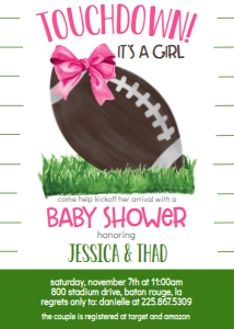 Baby Shower Football Girl: Baby Shower Football Girl