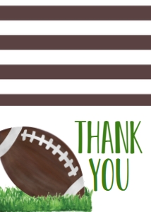 BS Football Thank You: Baby Shower Football
