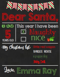 Christmas Chalkboard Simple 11x14: Christmas Chalkboard Simple 8x10