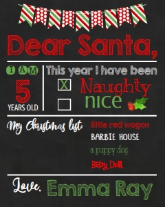 Christmas Chalkboard Simple 8x10: Christmas Chalkboard Simple 8x10
