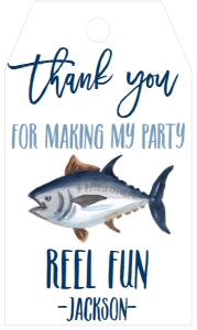 Birthday Fish Take the Bait Favor Tag: Birthday Fish Take the Bait