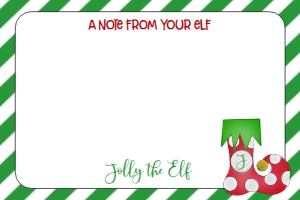 Christmas Elf Stationery Green: Christmas Elf Stationery Green